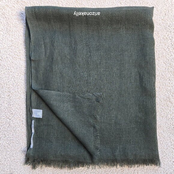 Eileen Fisher Accessories - Eileen Fisher Linen Scarf Olive Green